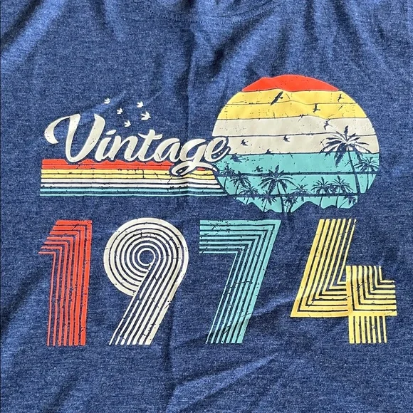 Amazon Essentials Blue Graphic Tee - Picture 3 of 5